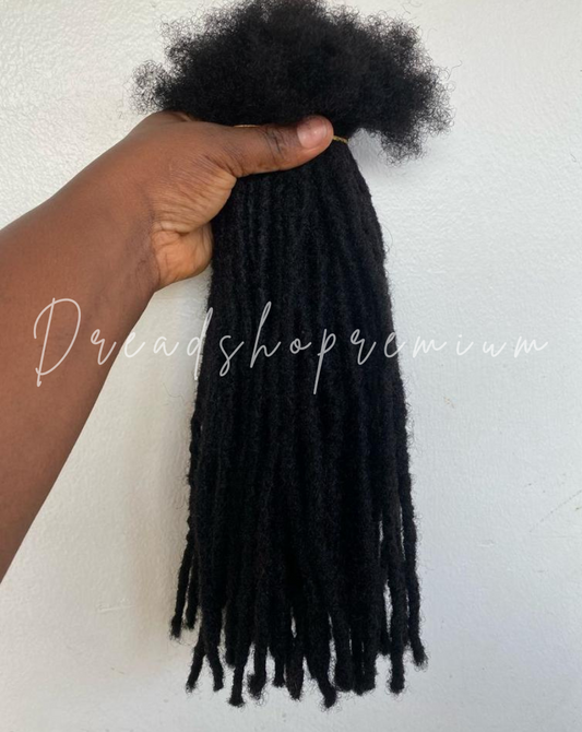 Extensions naturelles Dreadlocks régulières noires (0,5/0,6cm) - dreadshopremium