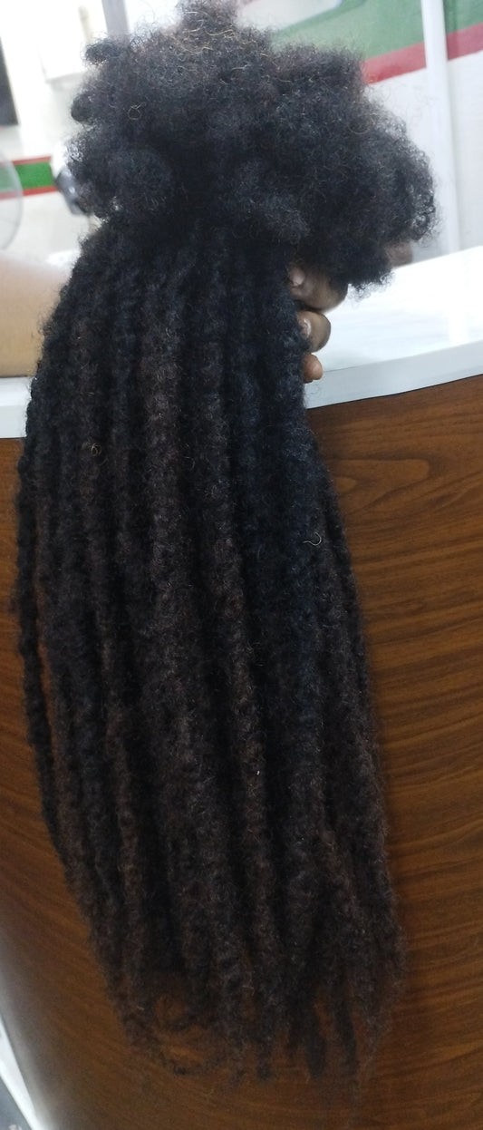 Extensions Bongo dreadlocks pointes bouclées (épaisseur 1cm)