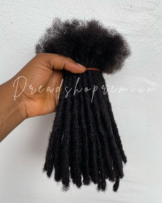 Extensions naturelles  Dreadlocks régulières noires  (0,6cm)
